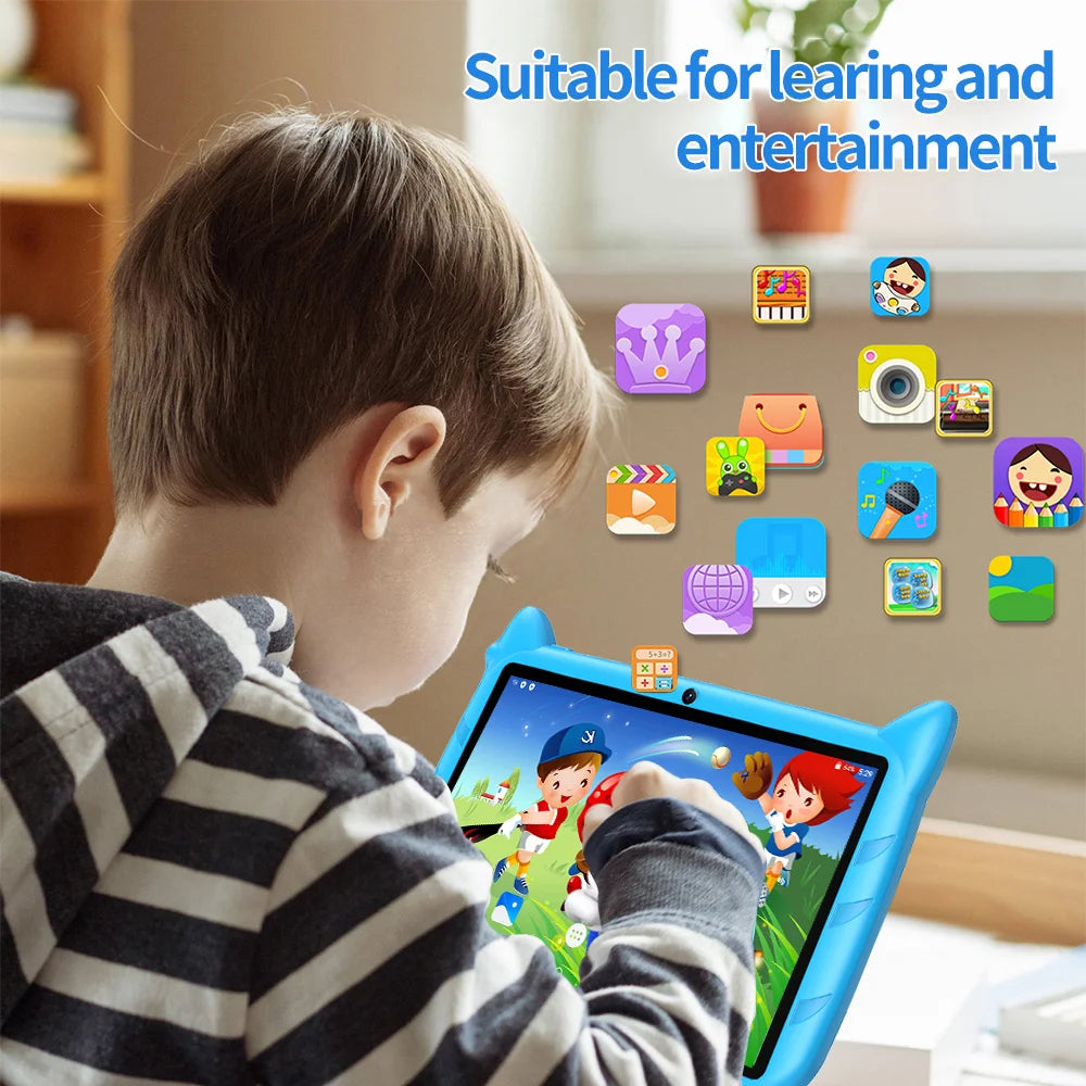 B86 7 Inch Kid Tablet Android 13, 4GB RAM 64GB ROM 1TB Expand,5G WiFi,4000MAH Battery,Dual Camera, Children's Gift Kids Software