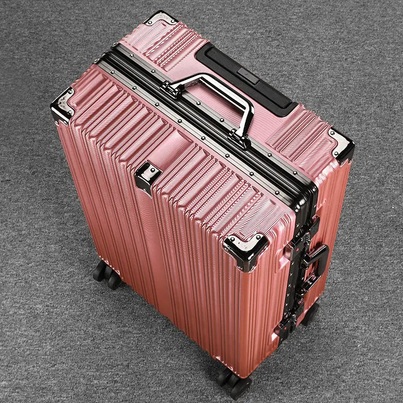 Suitcase Aluminum Frame New Luggage Men and Women Password trolley case Student Removable Wheel 20/28 inch Travel Suitcases