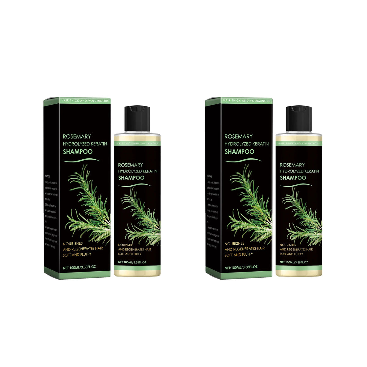 Rosemary Hydrolyzed Keratin Shampoo Soothing Scalp Anti Dandruff Thickening Volumizing Nourishing Regenerating Soft Hair Shampoo
