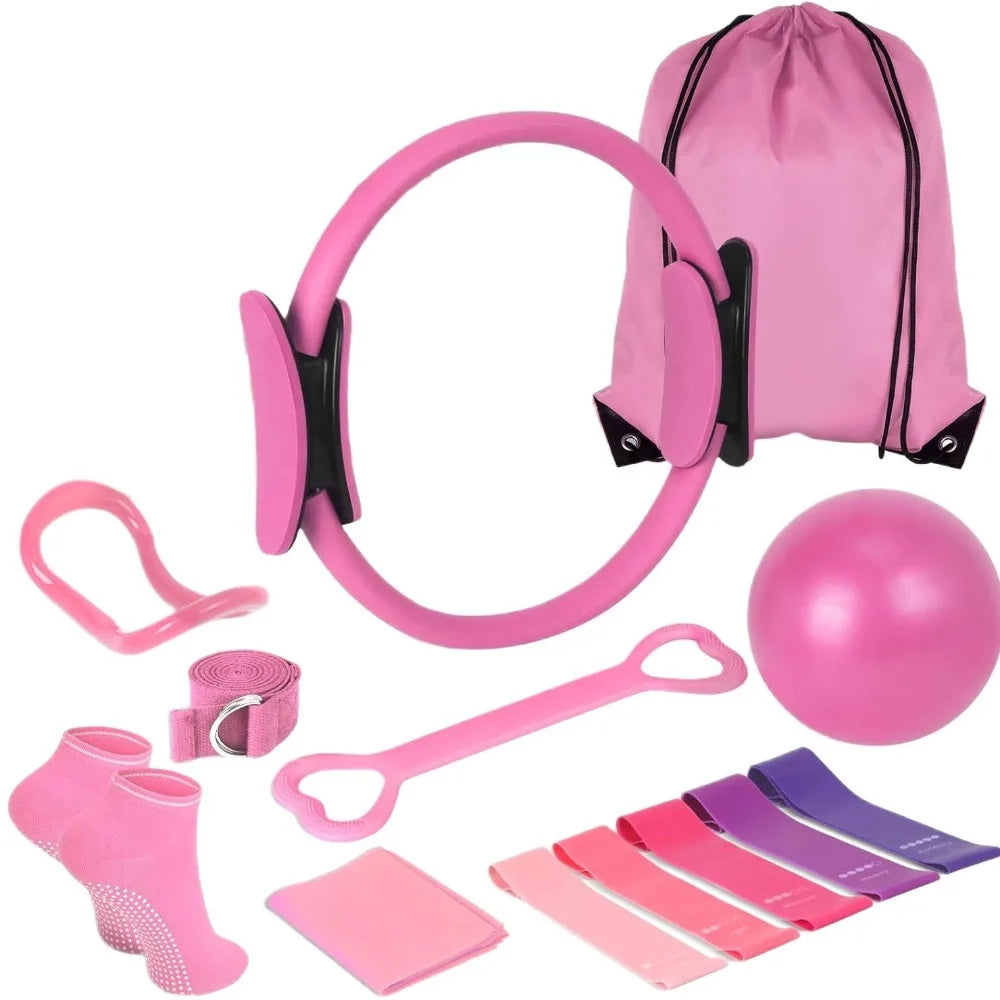 13Pcs/Set Portable Pilates Ball Set Body Shaping Professional Yoga Pilates Circle Improve Health Weight Loss