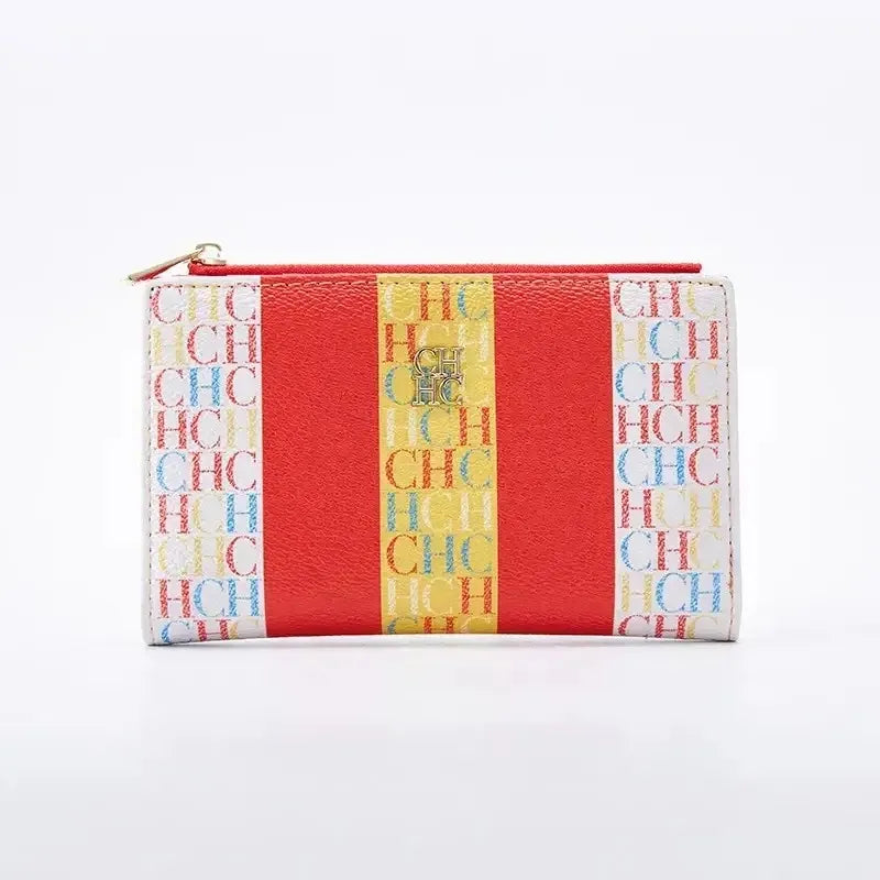 CH Exquisite Compact Portable High-quality Wallet With A High-end Feel Light Luxury Women's Cartoon Pattern Printed Wallet