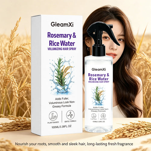 Rosemary & Rice Water Volumizing Hair Spray Lightweight Hydrating Strengthening Hair Root Improve Split Ends Nourish Hair Care