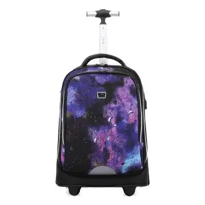 Trolley backpacks bags for teenagers School Wheeled backpack for girls USB Charging Port backpack On wheels luggage Rolling Bags