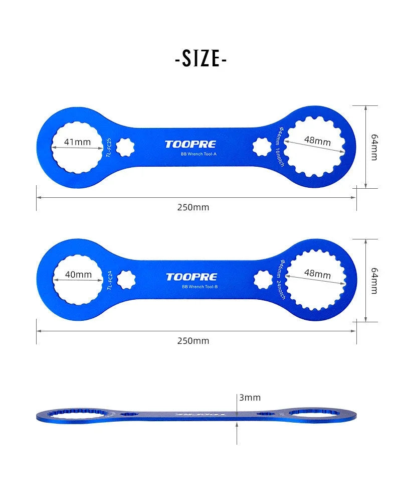 MTB/Road Bike Bottom Bracket wrench BB Bottom Bracket installation and removal tool suitable for Shimano/SRAM/IXF/DUB/BSA30
