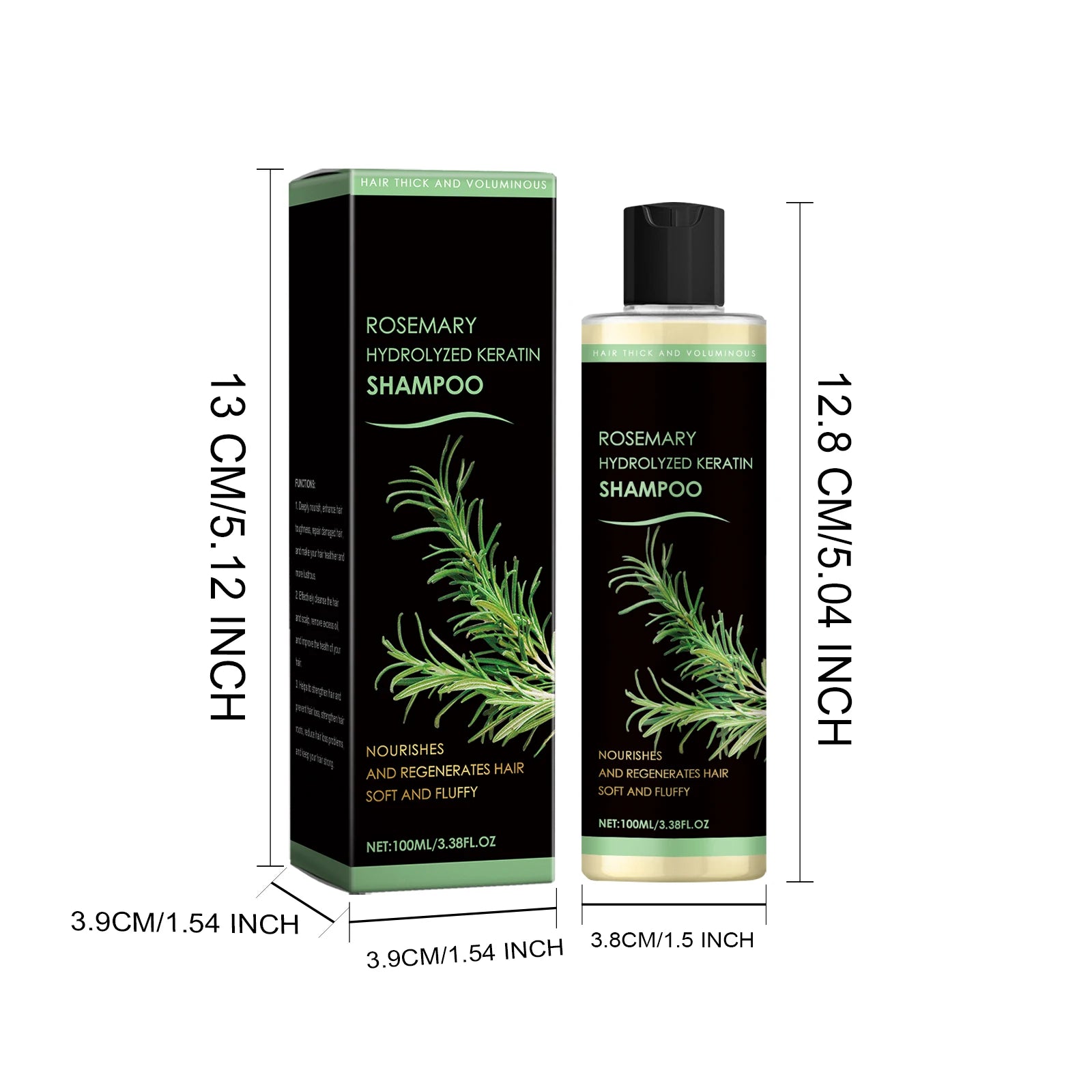 Rosemary Shampoo For Daily Scalp Cleaning Moisturizing Hair Deep Nourishment Natural Luster Smooth And Moisturizing Shampoo100ml