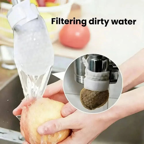 10/20/50Pcs Universal Faucet Filter Cotton Thickened Anti-splash Faucet Filter with T-strap Tap Water Filter Bag