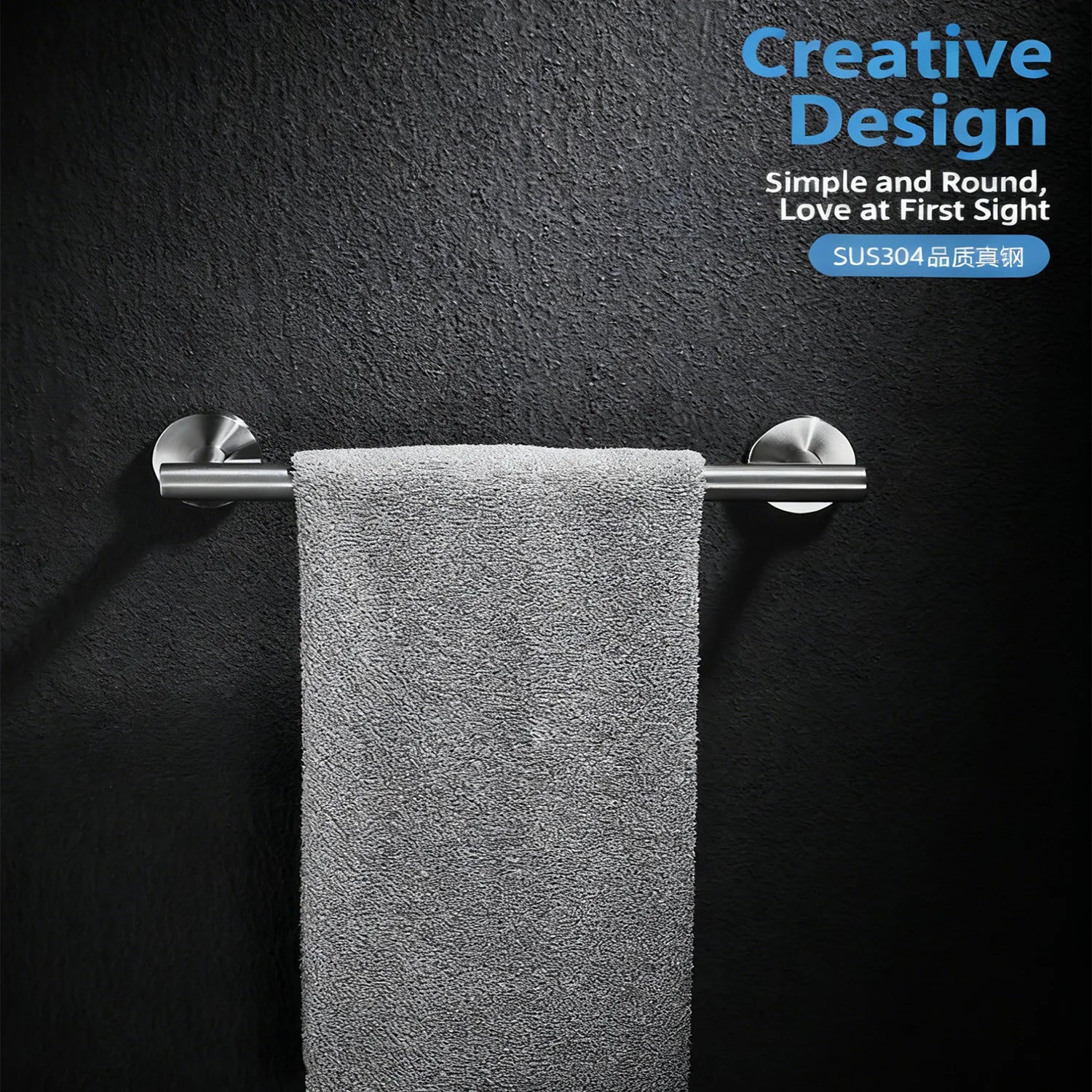Bathroom Towel Rail Towel Bar Towel Rail Stainless Steel Adhesive Towel Hanger Wall Mounted for Bathroom Kitchen Toilet