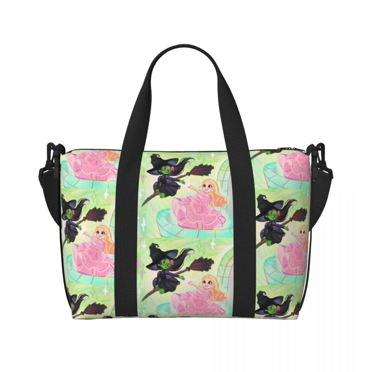 Custom W-Wickeds Funny Turn Round Tote Bag for Women Big Capacity Classical
 Beach Gym Travel Bags