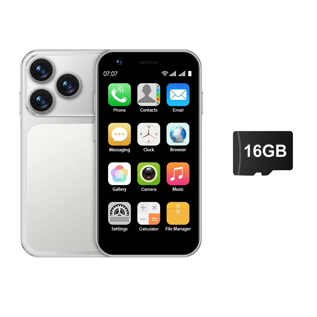 SERVO 18SE Mini Smartphone Android OS 3.0" Fullview Display 3G Cellular 2GB+16GB Face Unlock Small Mobile Phones GPS Play Store