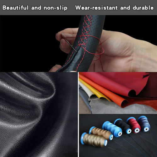 Custom Car Steering Wheel Braid Cover Genuine Leather 100% Fit For Subaru Legacy 2016 Outback 2015 2016 XV 2016 Forester 2016