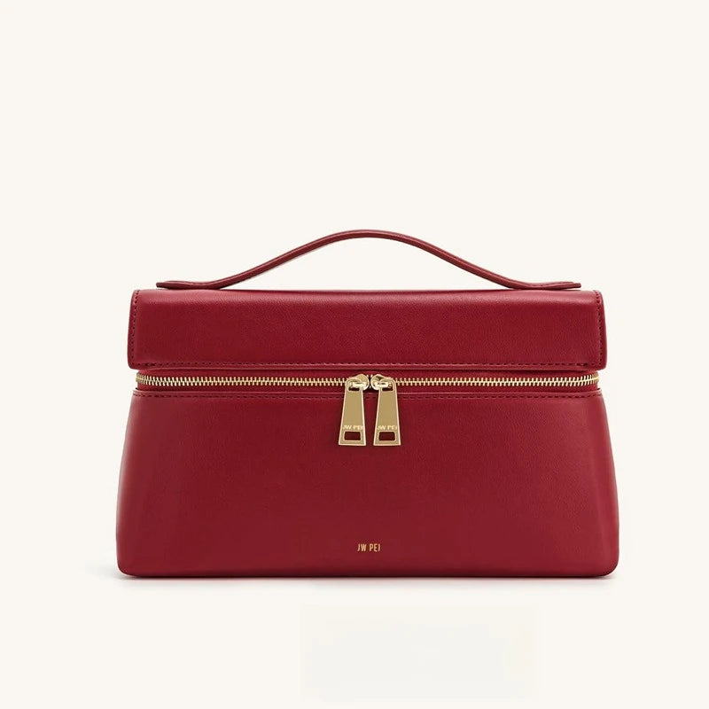 JW PEI Lunchbox Bag, Box Bag, Shoulder Bag, Crossbody Bag, Women's Handbag, Genuine Leather Bag, Storage, Mini