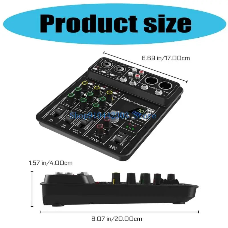 L4MD Advanced 4Channel Audios Mixer Audios Consoles USB Playbacks for Concerts
