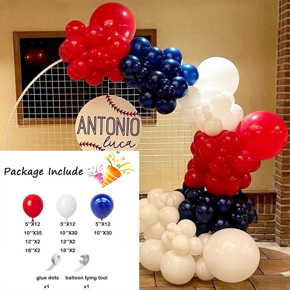 1 Set Red Black Balloons Garland Arch Kit Baby Shower Birthday Decorations Red White Black Silver Balloon Graduation Party Decor