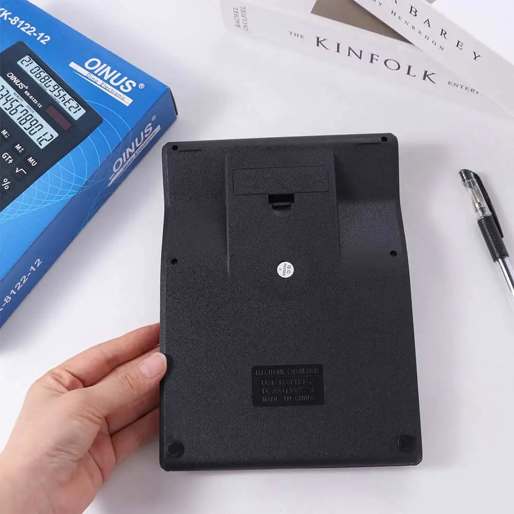 Multifunctional Solar Dual-Screen Calculator Efficient Calculation Stationery 12 Digits Calculator Portable Large Screen Display