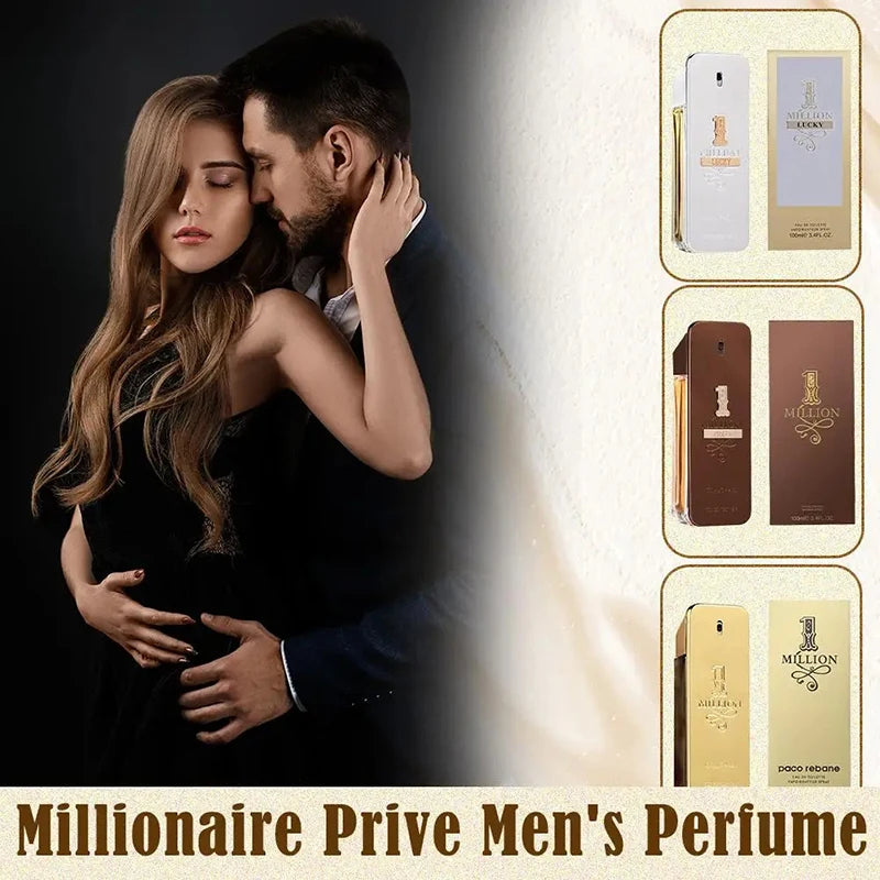 100ml Golden Perfume Million Gold Brick Men's Long-Lasting Woody Perfume Charming Enticing Natural Men's Perfume Pray Fragrance