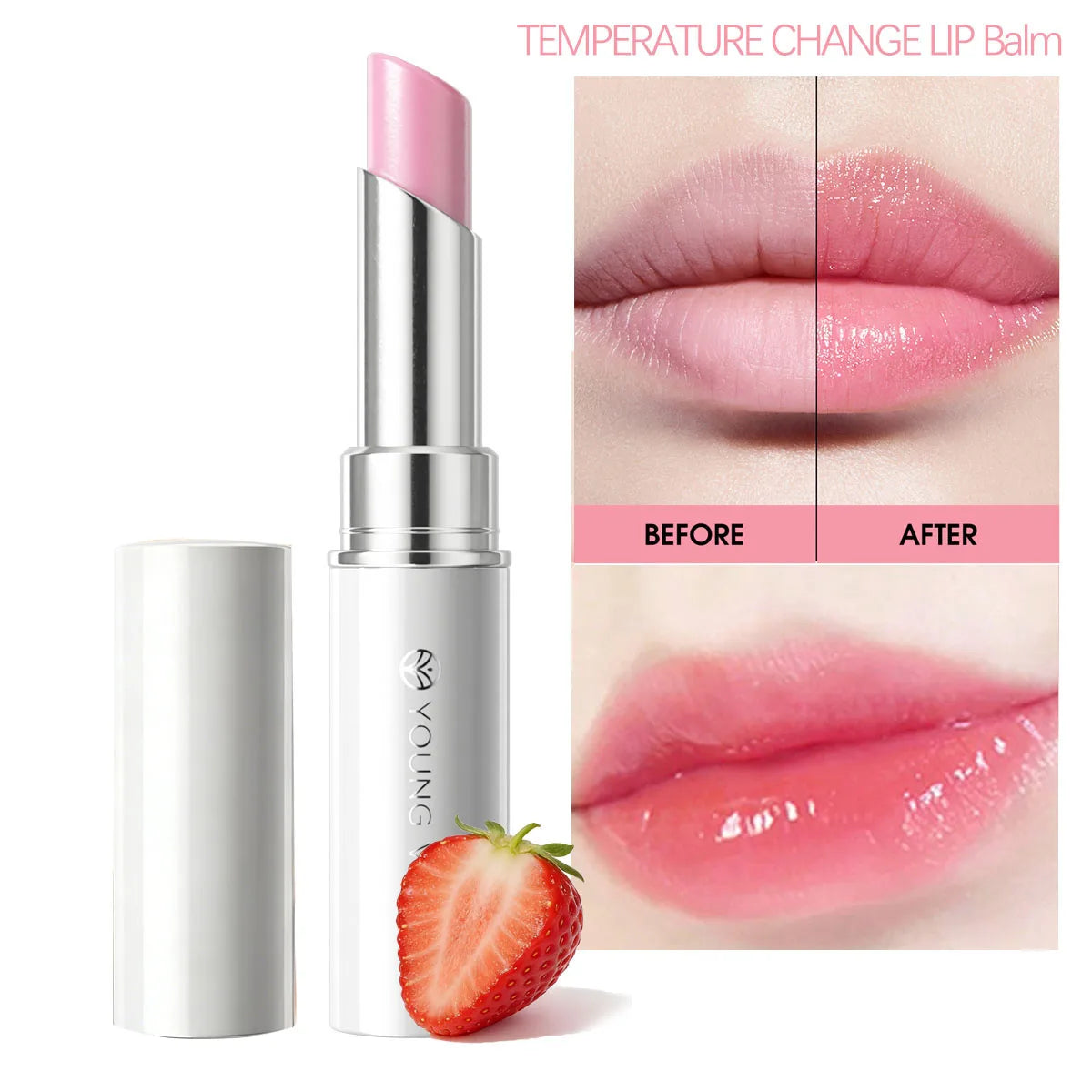 Aloe Vera Color-Changing Lip Gloss | Temperature-Sensitive, Moisturizing & Hydrating Formula | Nourishing Lip Tint for Soft Lips