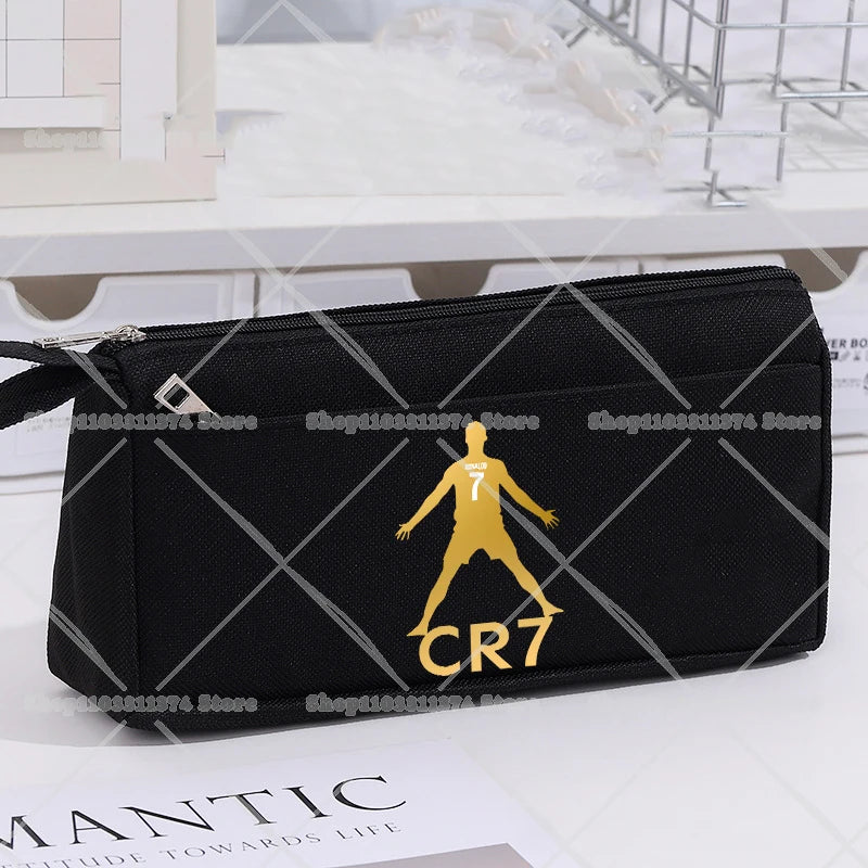 CR7 Pencil Cases Cartoon Football Star Ronaldos Large Pen Bags Fashion Boys Girls Pencil Bag School Stationery Supplies Gift New