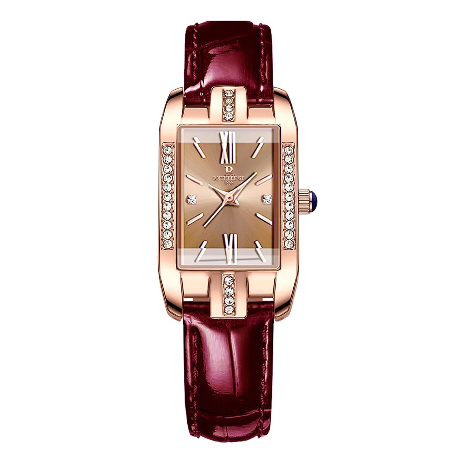 RUI ZHI YUAN Women's Luxury Watch - 36mm Rose Gold Stainless Steel 30M Waterproof Simple Elegant Quartz Wristwatch