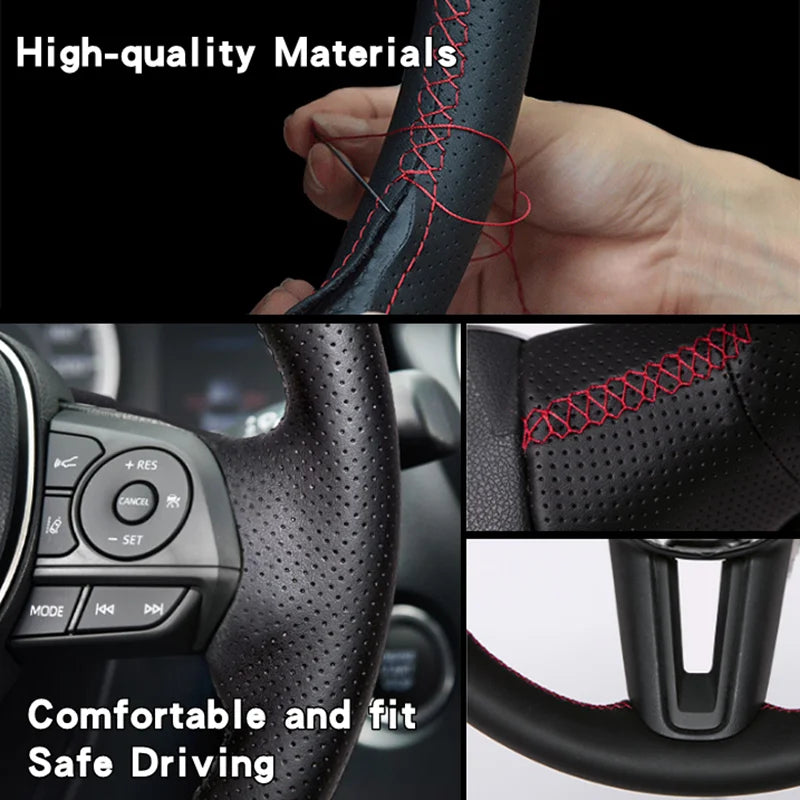 Custom Car Steering Wheel Braid Cover Genuine Leather 100% Fit For Subaru Legacy 2016 Outback 2015 2016 XV 2016 Forester 2016