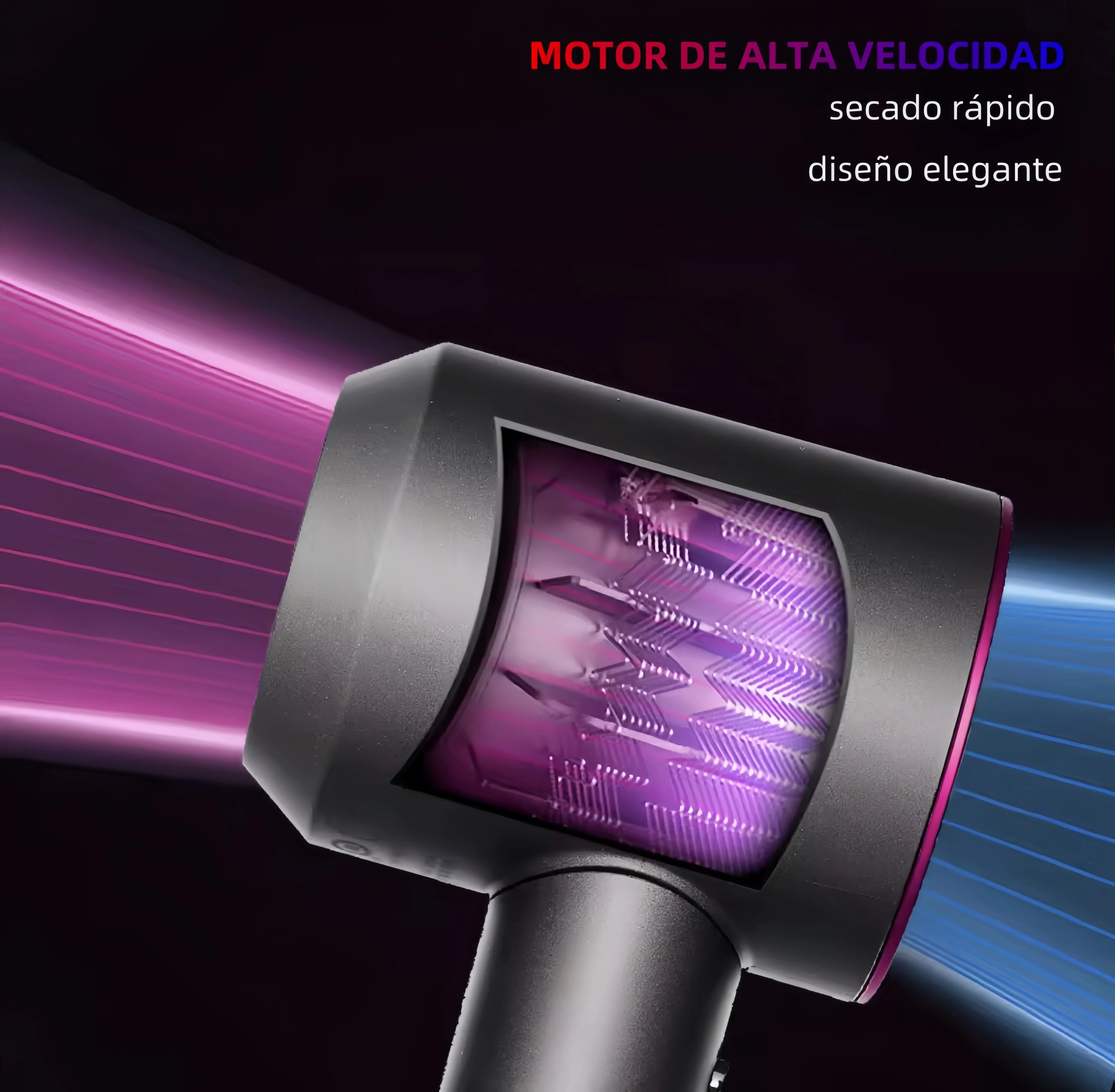 High-speed bladeless hair dryer Negative ion hair care High power, silent and quick drying, portable, suitable for home travel