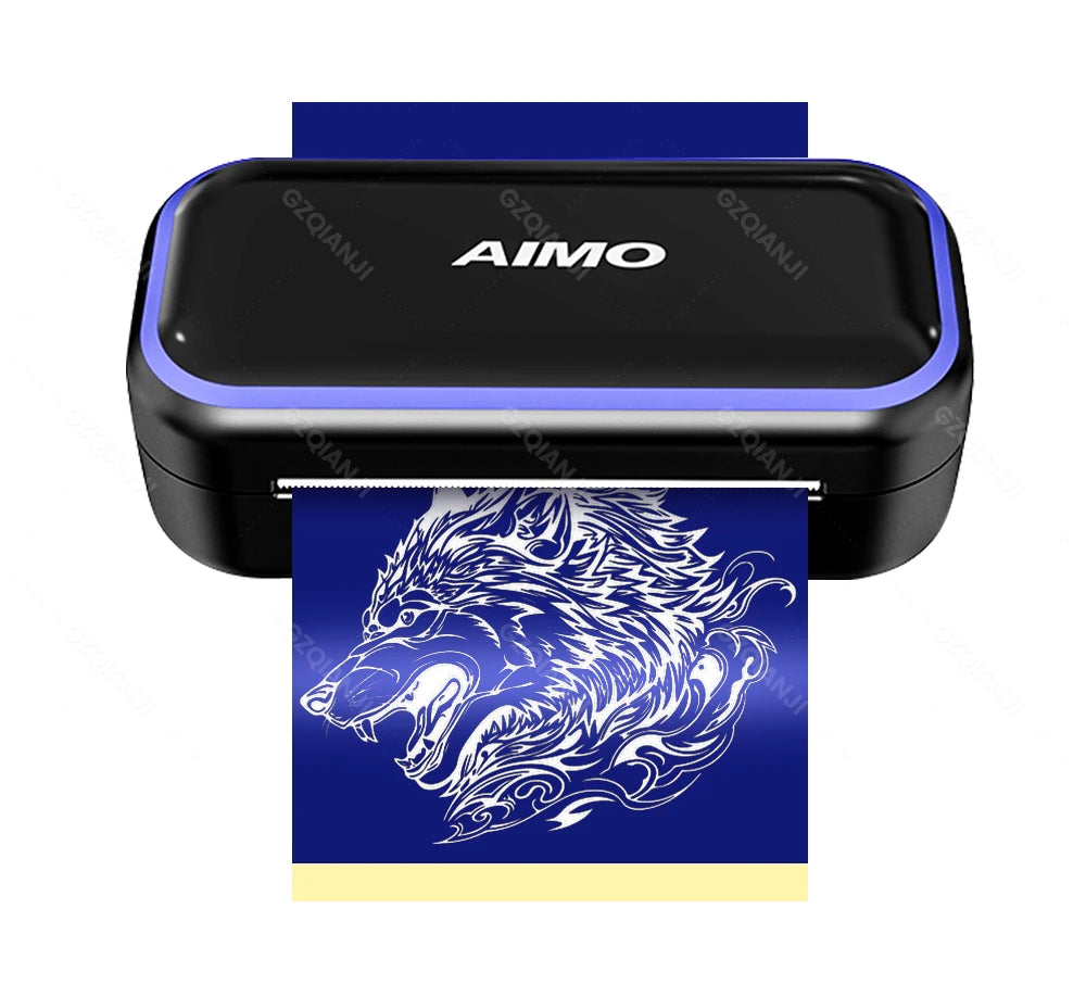 80mm Tattoo Stencil Printer Thermal Tattoo Printer with 3inch Transfer Paper Wireless Bluetooth Mini Portable Printer DIY Artist