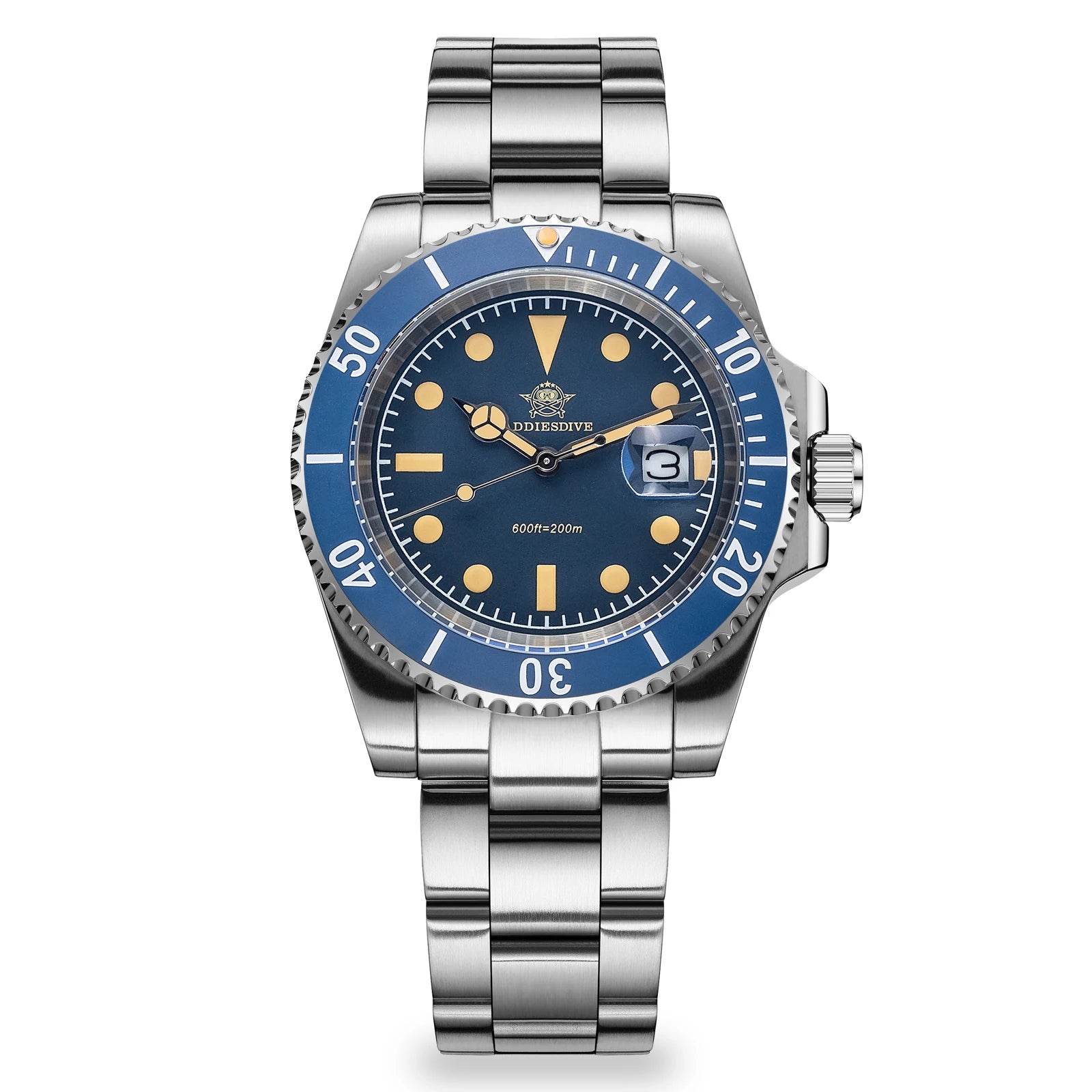 ADDIESDIVE 41mm Stainless Steel Watches Mens Business Leisure Quartz Watch Waterproof Ourdoor Sports 200M Dive WristWatch AD2054