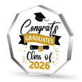 2026 Graduation Keepsake-Acrylic Desk Ornament for College & High School Grads,No Batteries Required,Feather-Free Party Supplies