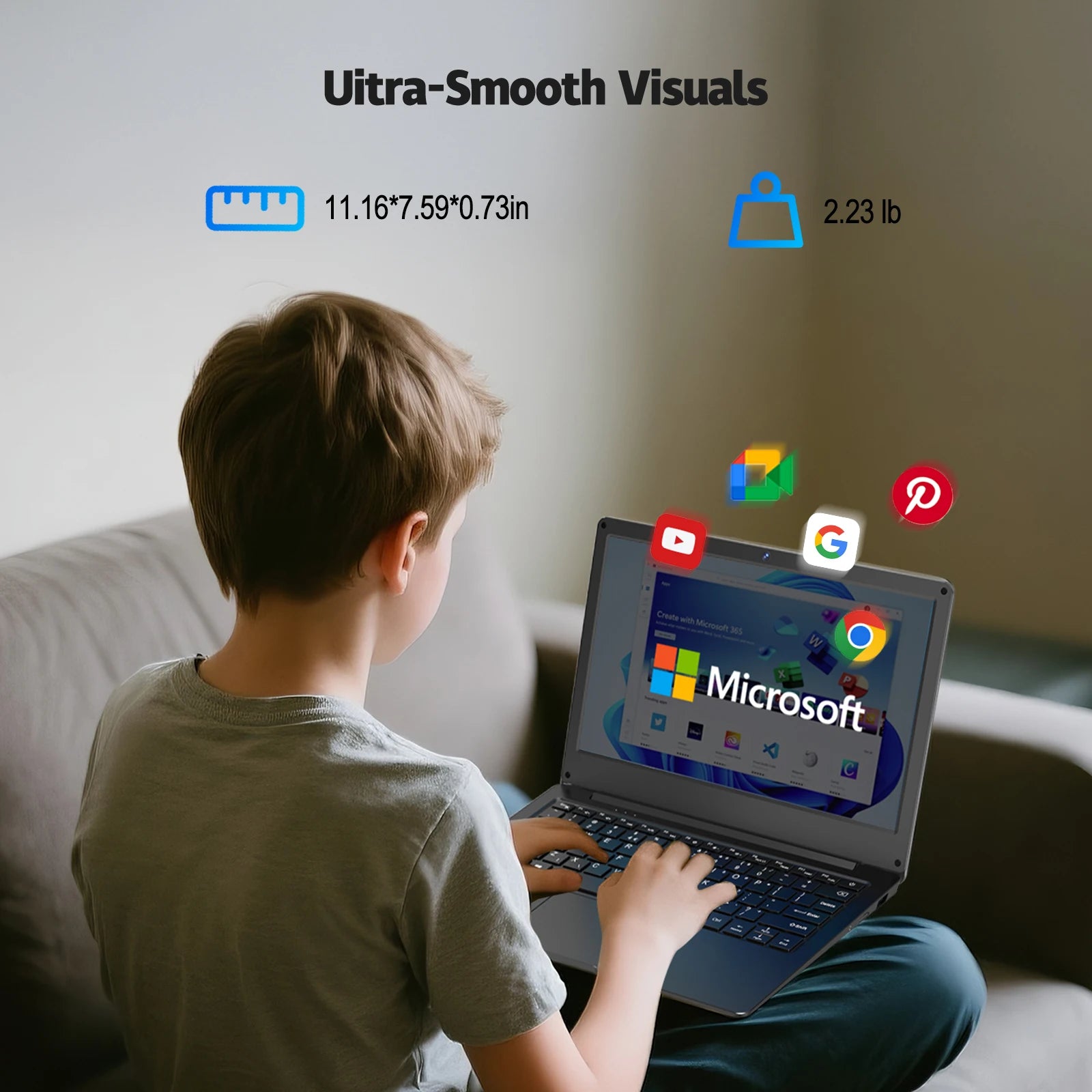 11.6inch Laptop N4000Cpu 64Gb Ddr4+64Gb Emmc Supports Ssd Expansion of 512Gb, Supports Bluetooth, Wifi, Tf Memory Card, HDMI