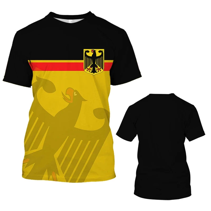 GERMANY T Shirt For Men German National Emblem Print T-shirts Ropa Hombre Summer O-neck Short-sleeved Tops Casual Unisex Tees