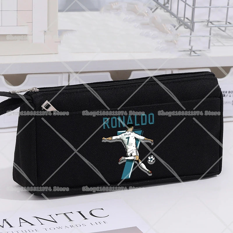 CR7 Pencil Cases Cartoon Football Star Ronaldos Large Pen Bags Fashion Boys Girls Pencil Bag School Stationery Supplies Gift New