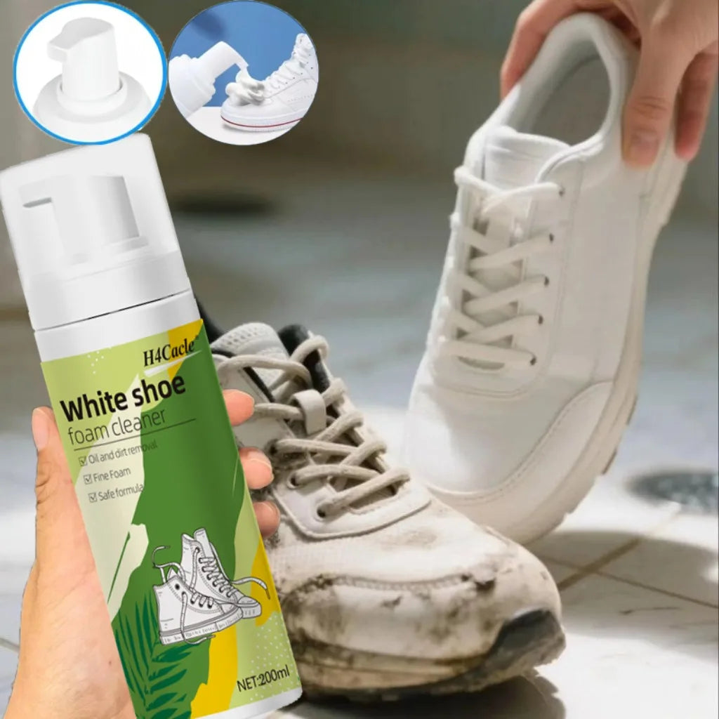 White Shoe Cleaner, Dry Cleaning Foam Decontamination for White Shoes, Boots, Canvas Leather Sneakers Cleaning Shoe Fresheners