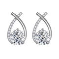 SKEDS Fashion Cross Stud Earrings For Women Girls Korean Style Elegant Crystal Jewelry Ear Rings Fishtail Lady Earrings Gift