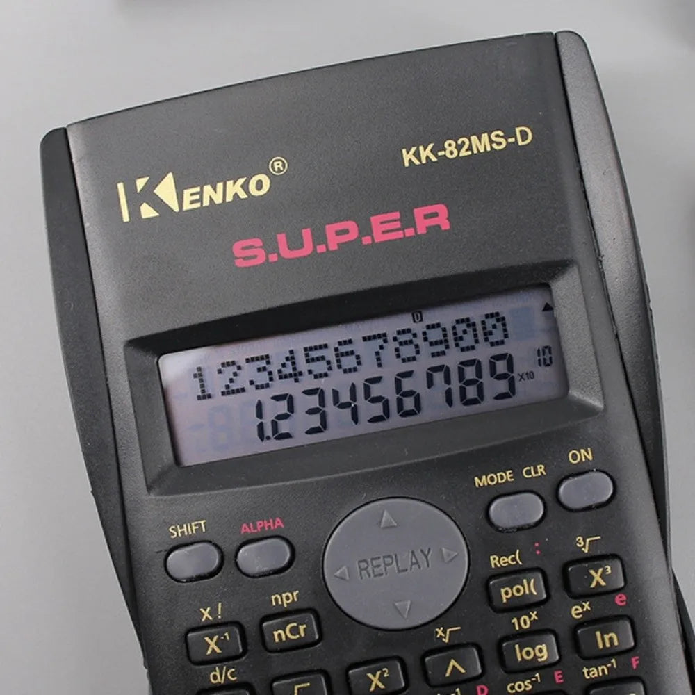 12 Digits Display Scientific Calculator 2-Line Screen Multifunctional 240 Functions Calculator Portable Simple Operation