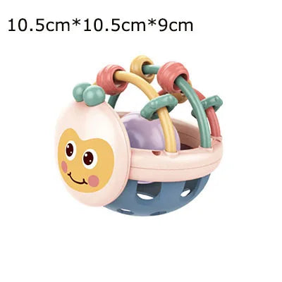 Baby Toys Rattle Ball Hand Grasping Activity Newborn Development Toys Silicone Teether Early Sensory Toys for 0 12 Months Babies