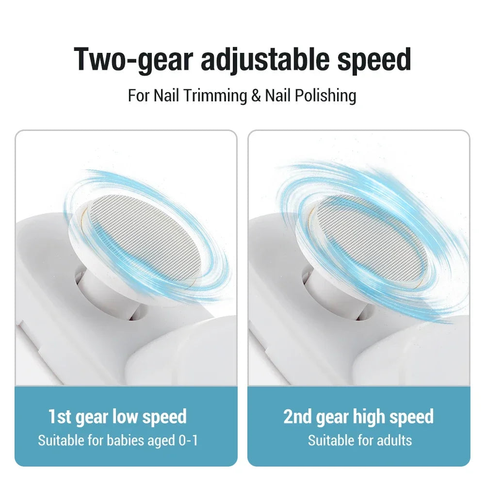 Electric nail blade grinding and polishing, with a light automatic nail trimmer and rechargeable nail knife for manicure, suitab