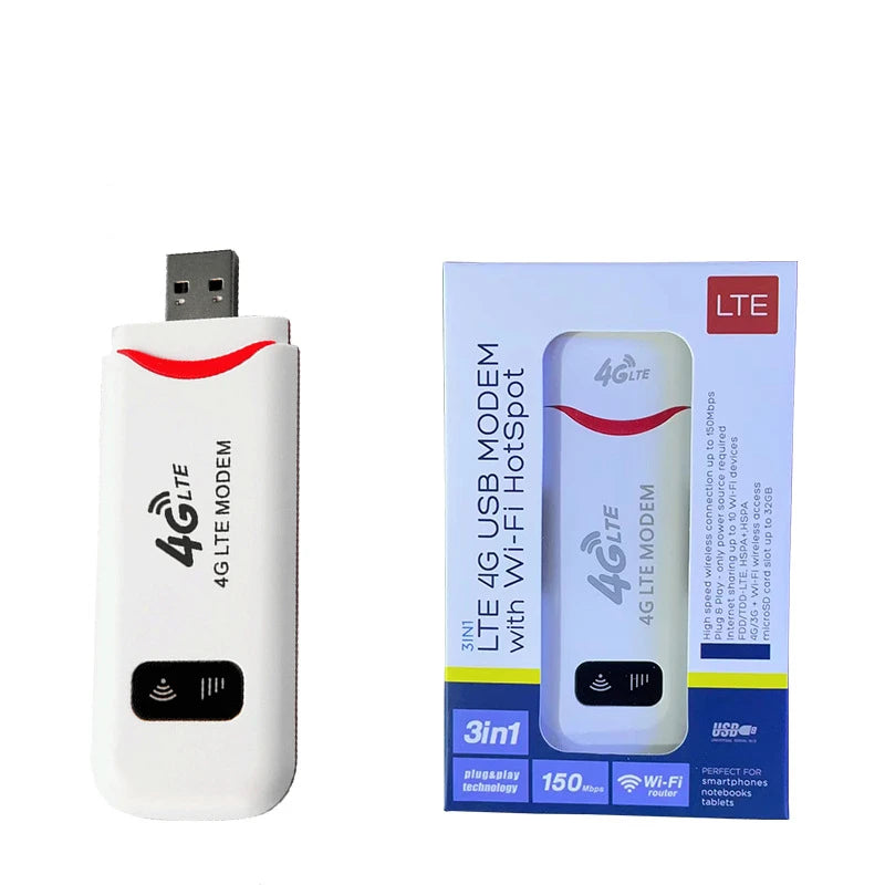 4G LTE Wireless Router USB Dongle 150Mbps Modem Mobile Broadband Sim Card Wireless WiFi Adapter 4G Router Home Office