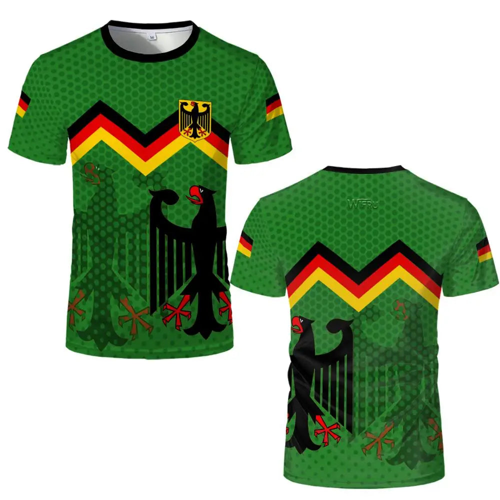 Germany National Emblem 3D Print T-Shirt Men's Quick-drying And Breathable Football Jersey Men Women Casual Short Sleeve Tee