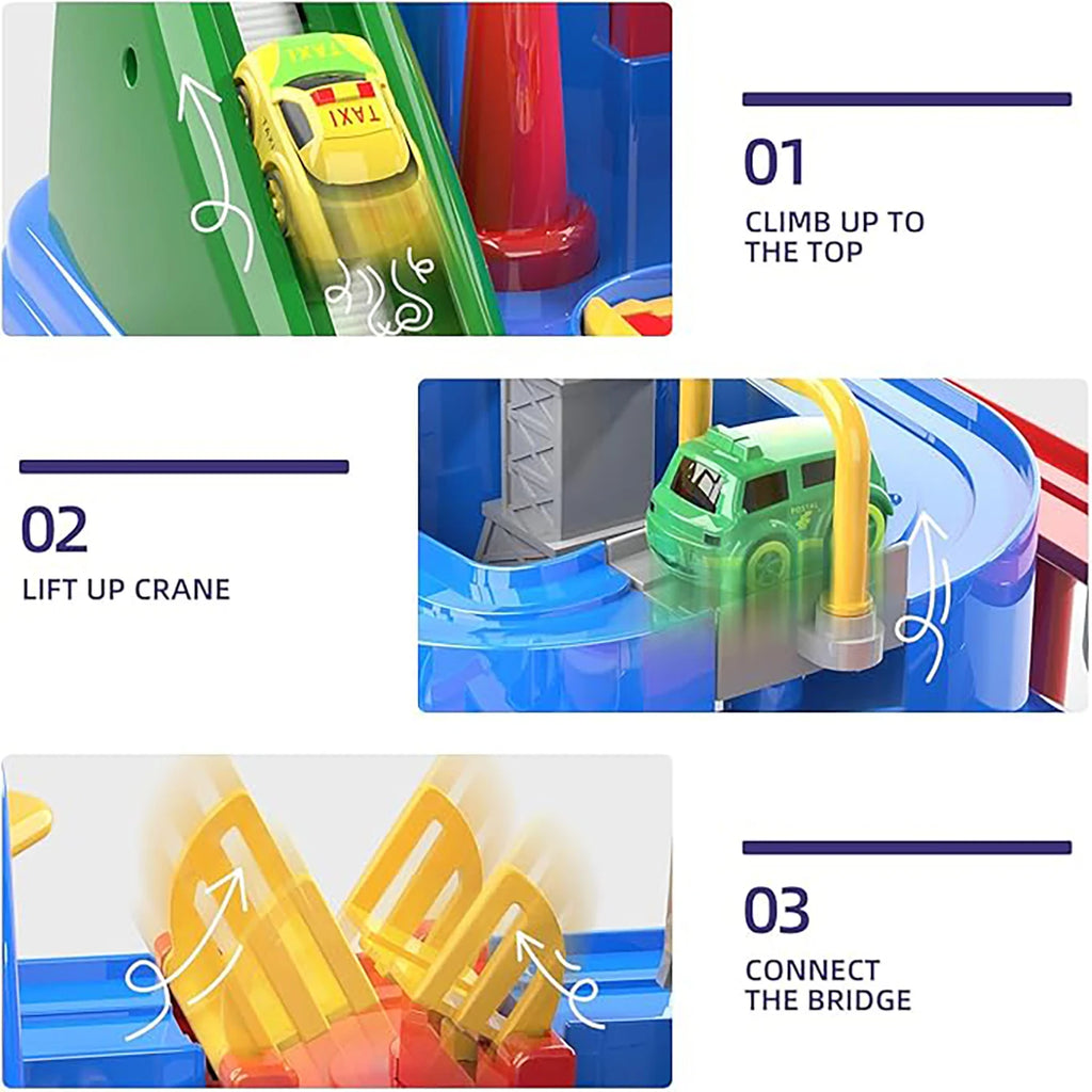 Children's Rail Car Toy Car Challenge Adventure Rail Car Toy Set Parent Child Interactive Toy