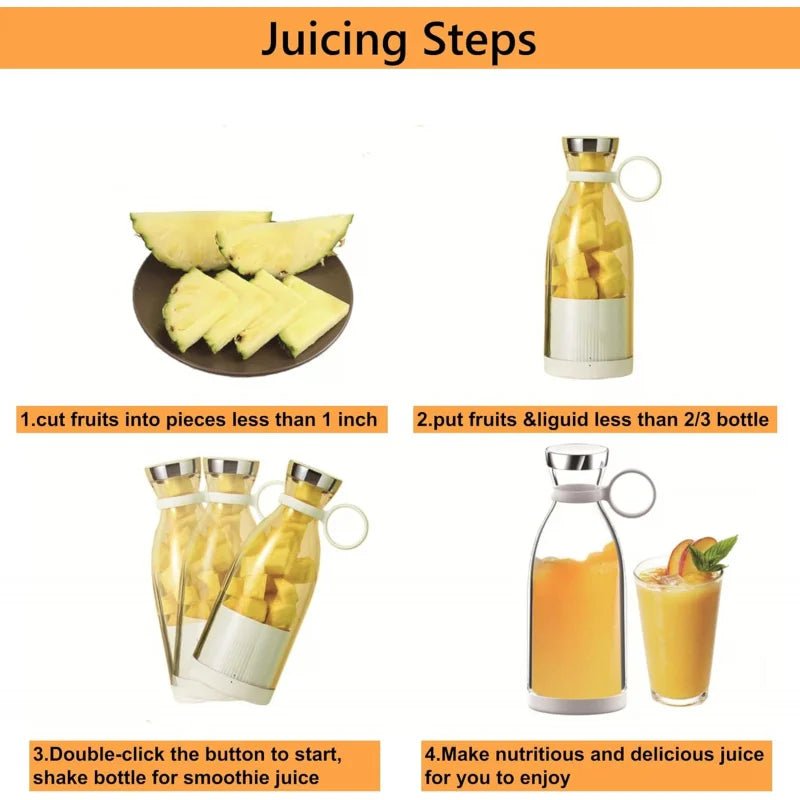 Portable Mini Blender Electric Juicer Fruit Smoothies Mixer Usb Magnetic charging Multifunctional Juice Maker Machine Blender