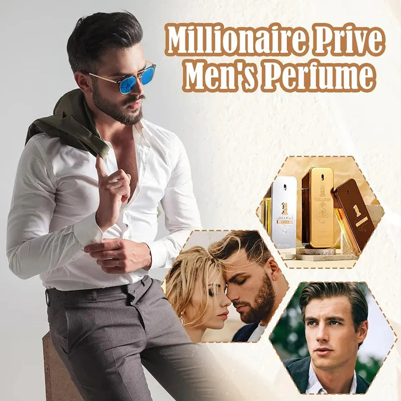100ml Golden Perfume Million Gold Brick Men's Long-Lasting Woody Perfume Charming Enticing Natural Men's Perfume Pray Fragrance
