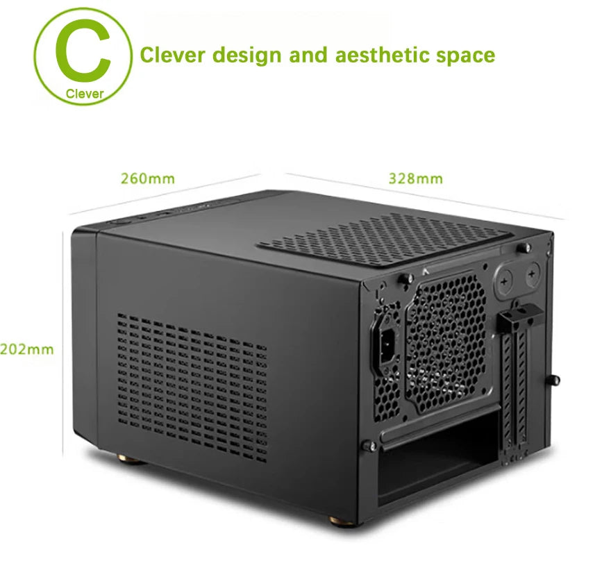 Golden Field Foresee N1 Desktop Computer Case MINI-ITX Mini Chassis Support 18*22CM Motherboard 4 Drive