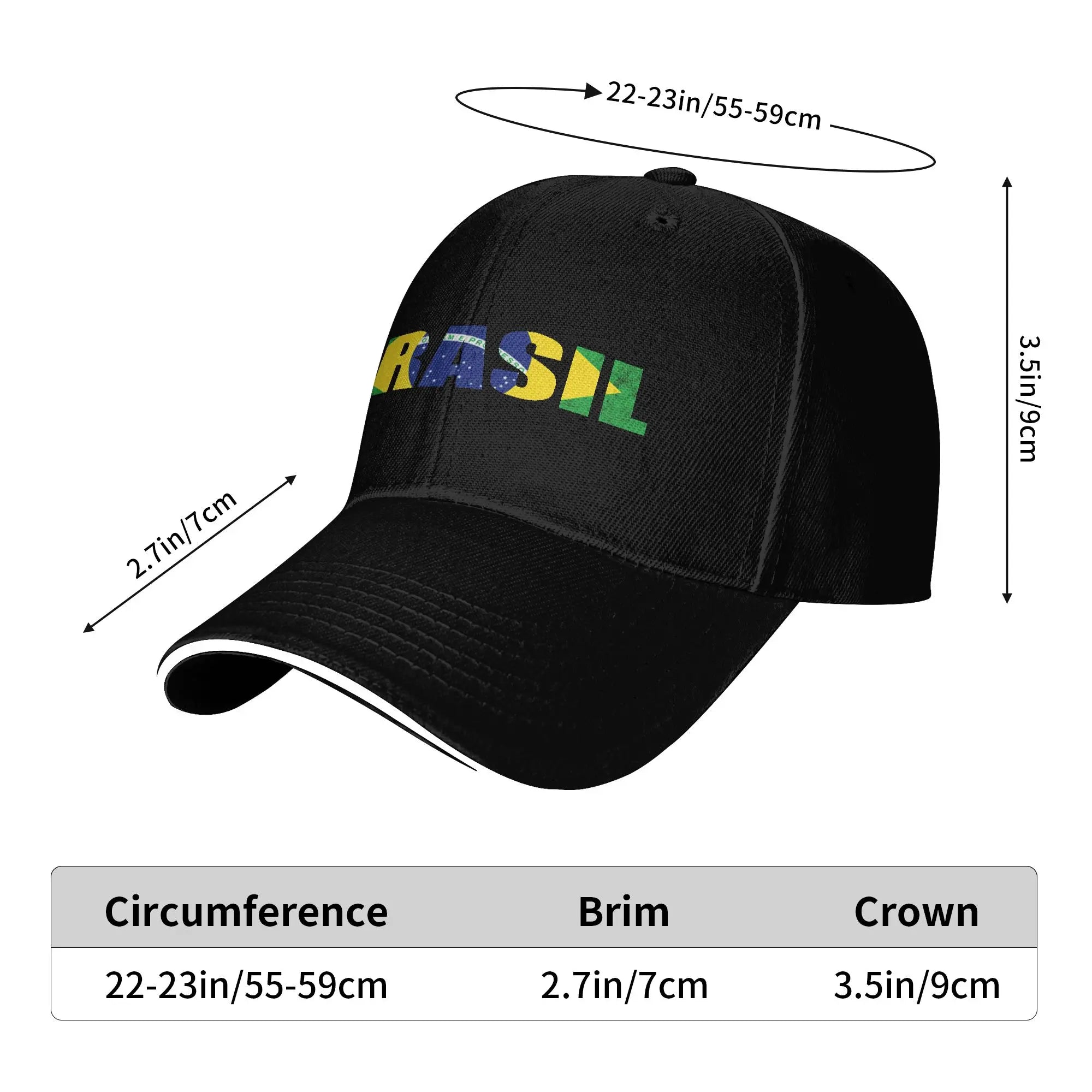 Brasil Brazilian Flag Brazilian Roots Brazilian Pride Casual Baseball Cap  Running Hippie Hip Hop Hats Summer Sun Baseball Caps
