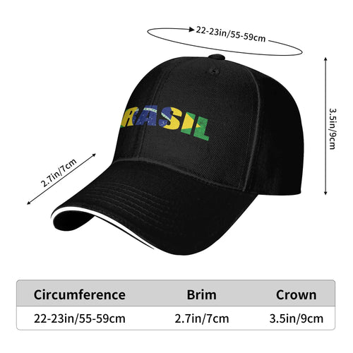 Brasil Brazilian Flag Brazilian Roots Brazilian Pride Casual Baseball Cap  Running Hippie Hip Hop Hats Summer Sun Baseball Caps