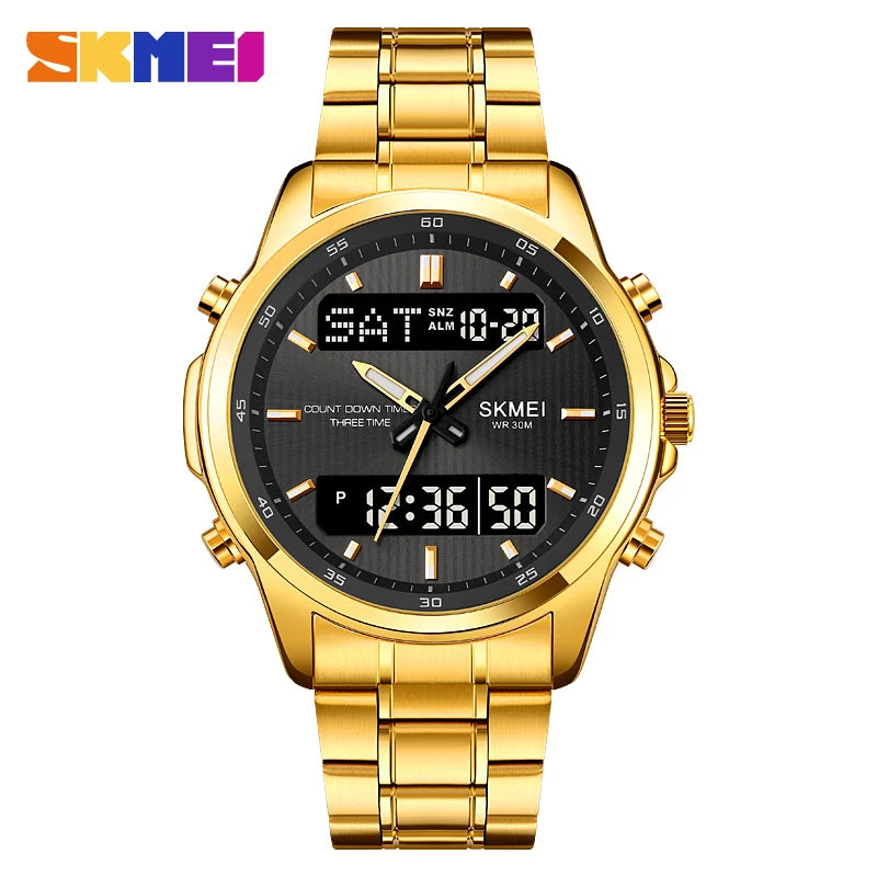SKMEI 2049 Brand Electronic Watches for Man Fashion Large Dial Wristwatch Luminous Alarm Clock Calendar Casual Men Digital Watch