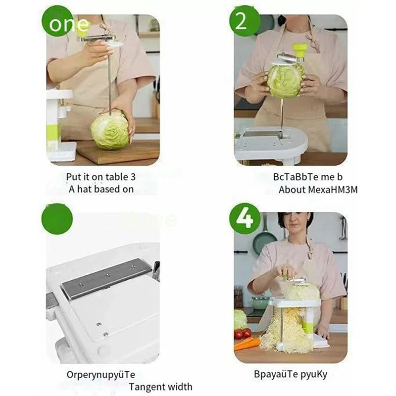 Cabbage Slicer Kitchen Gadgets Stainless Steel Veggie Spiralizer Spiral Slicer Pasta Spaghetti Maker Cabbage Shredder JT569