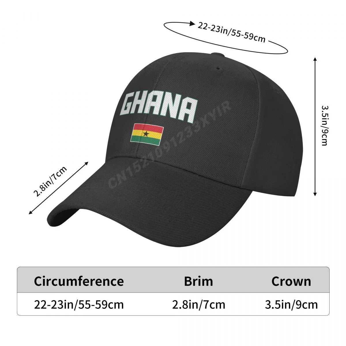 Baseball Cap Ghana Flag Wild Sun Shade Peaked Adjustable Caps for Men Women Print