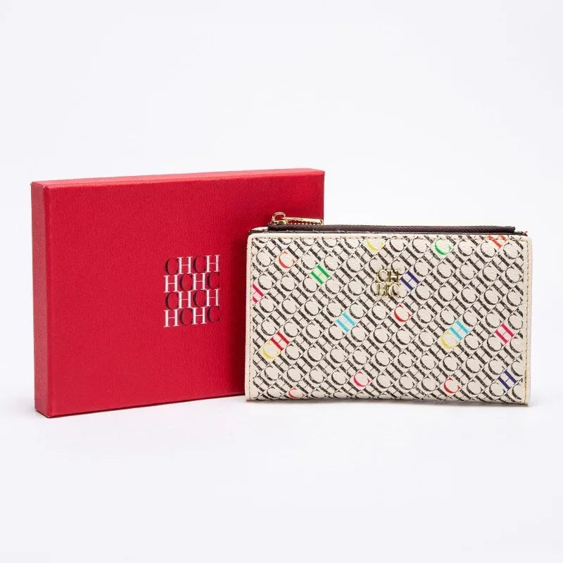 CH Exquisite Compact Portable High-quality Wallet With A High-end Feel Light Luxury Women's Cartoon Pattern Printed Wallet