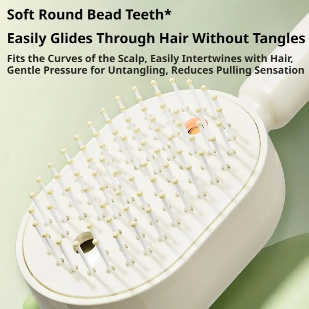 Anti Static Self Cleaning Electric Spray Comb Air Cushion Massage Ideal Gift For Ladies Daily Hair Care And Scalp Relaxation