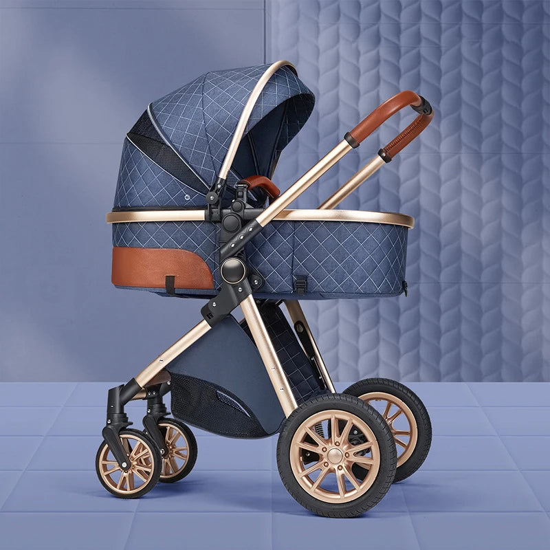 New 2 in 1 Baby Stroller High Landscape Carriage Light Newborn Pram Shock Proof Two Way  Kid Car Baby Comfort Cart 2024