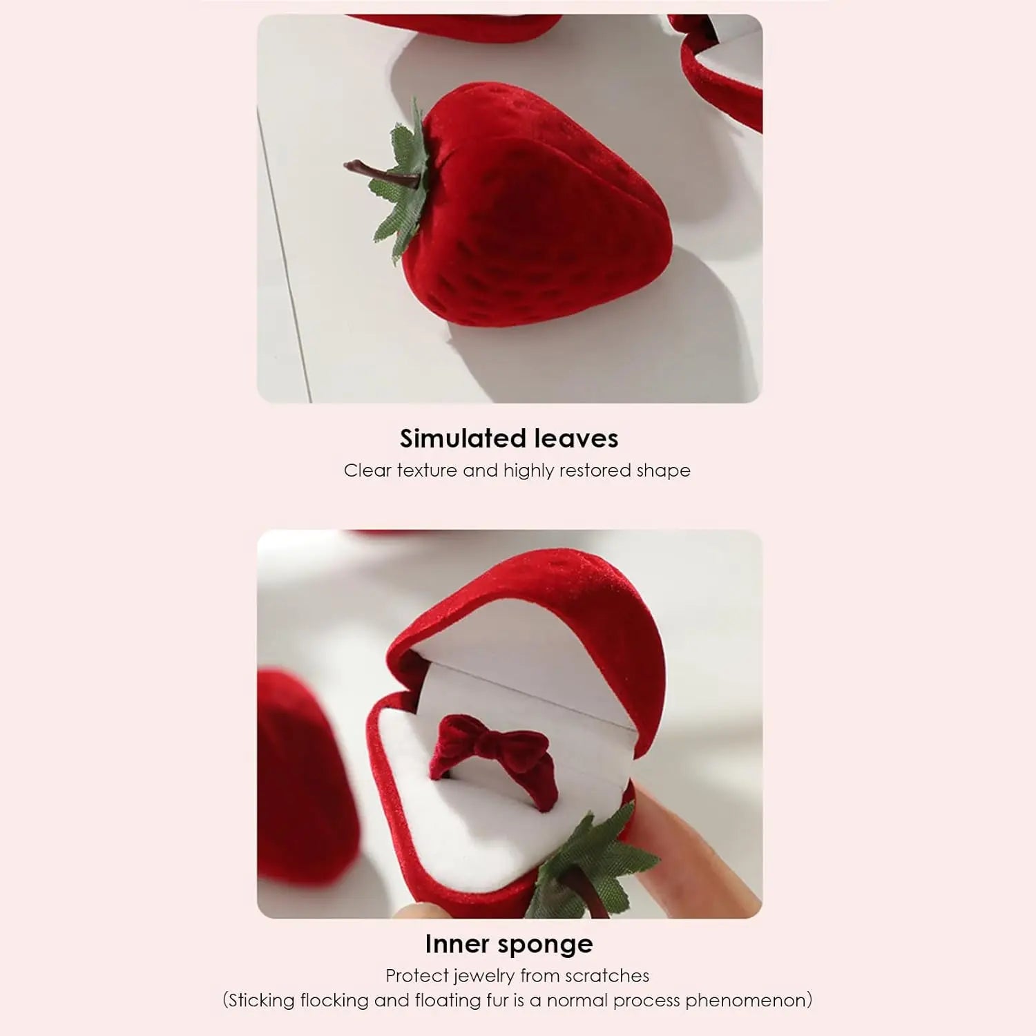 Strawberry Ring Box For Valentine's Day, Wedding, Engagement And Proposal Gift